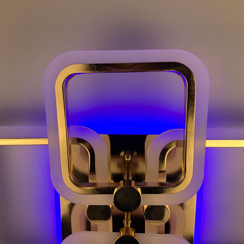 Люстра LED RGB на 2/2 ріжки Золотий (A 2503/2+2 RGB GD) - фото 7