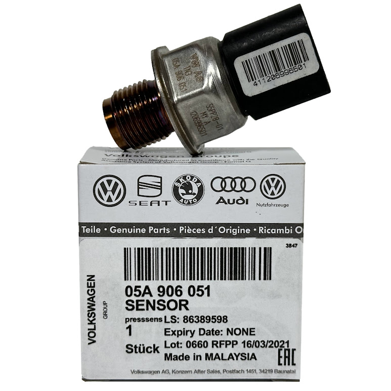 Датчик тиску палива в рампі VAG 05A906051/55PP28-01 1 шт. (13146887) - фото 1