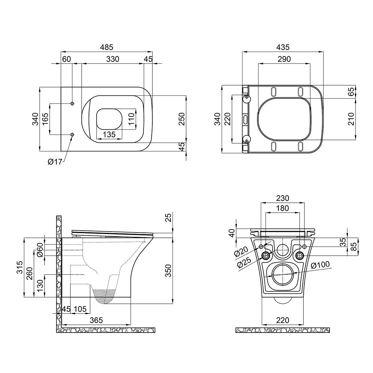 Унітаз підвісний безободковий Qtap Presto з сидінням Soft-close QT24332615EW - фото 13