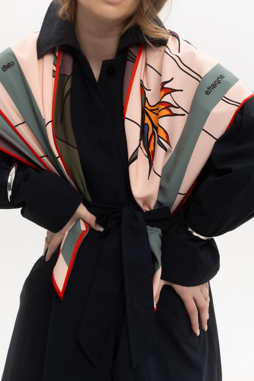 Платок Стрелиция шелковый односторонняя печать 55х55 см Разноцветный (27558046) - фото 2 Платок Стрелиция шелковый односторонняя печать 55х55 см Разноцветный (27558046) - фото 2