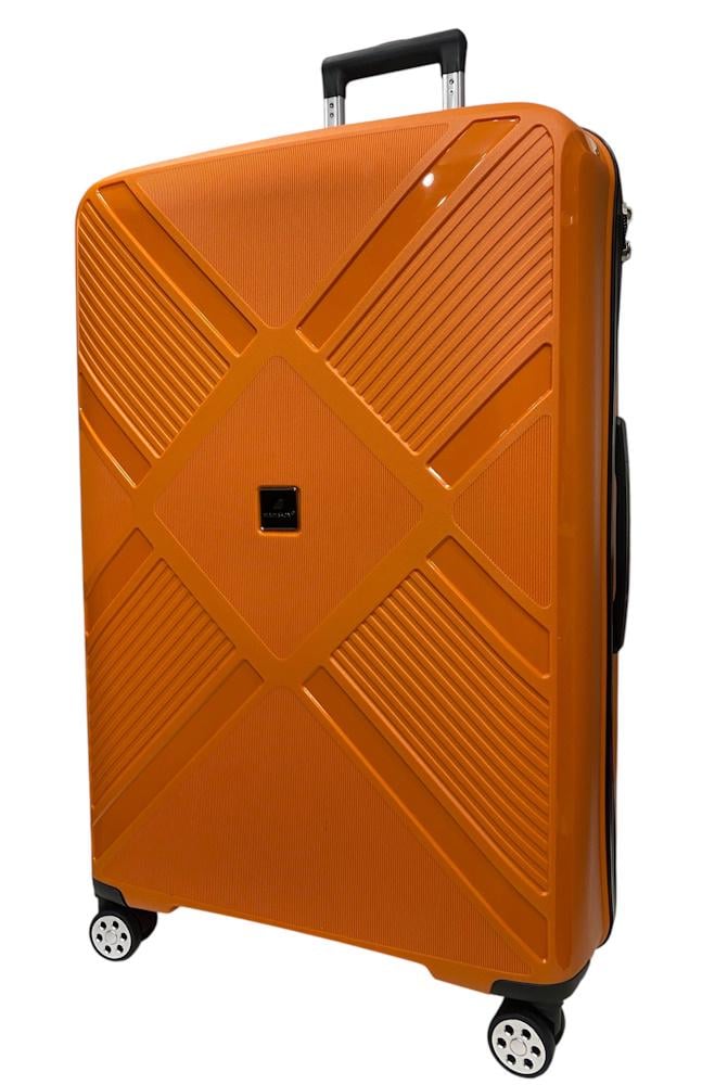 Валіза Madisson Snowball 53103 великий 102 л поліпропілен 4 колеса 360 ° кодовий замок L 74x50x30 см Помаранчевий