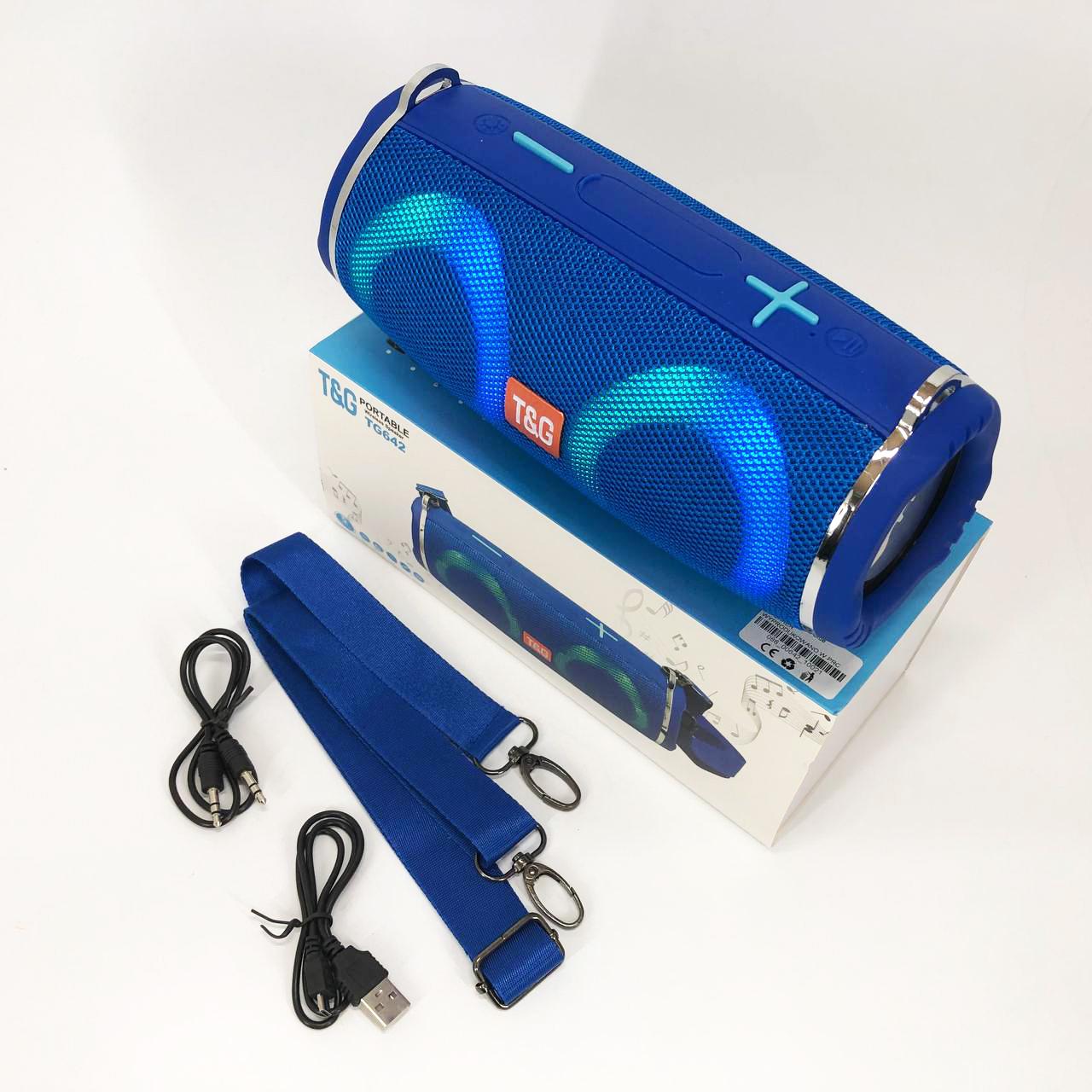 Колонка портативна TG642 з RGB підсвічуванням та ремінцем Синій - фото 7 Колонка портативна TG642 з RGB підсвічуванням та ремінцем Синій - фото 7