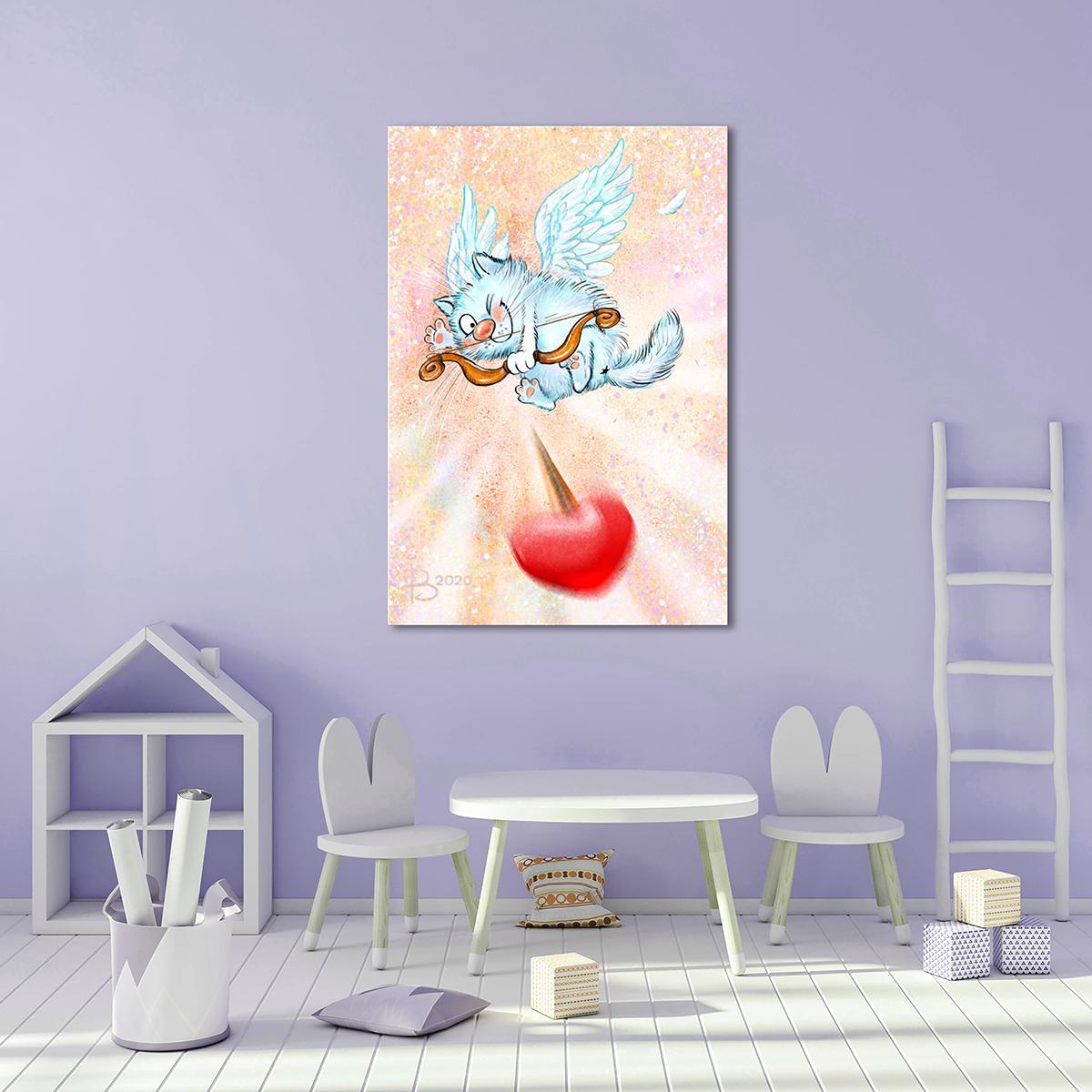 Модульная картина Амурчик 1 модуль 40х60 см (_rinaz_20201633005)