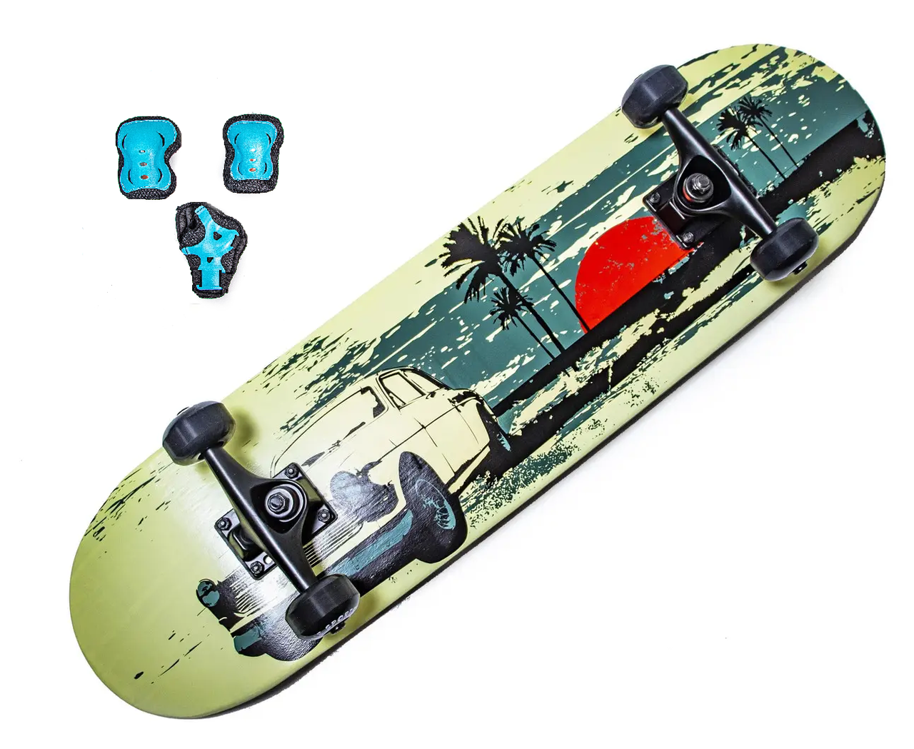 Скейтборд с защитой Scale Sports Malibu. 90 кг