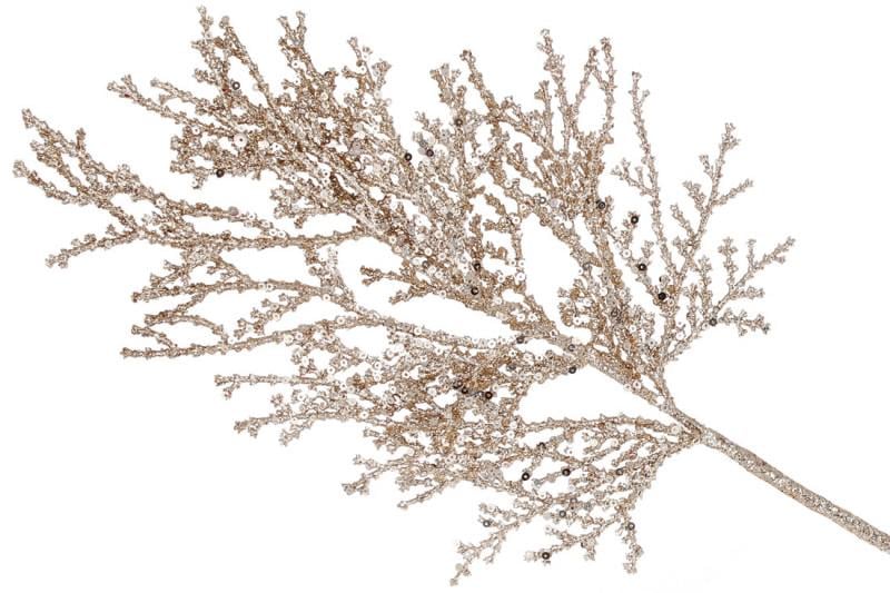 Веточка новогодняя 807337 58 см Розовое золото