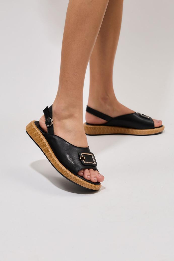 Босоножки женские ALLSY кожаные р. 36 Черный (195237) - фото 3 Босоножки женские ALLSY кожаные р. 36 Черный (195237) - фото 3