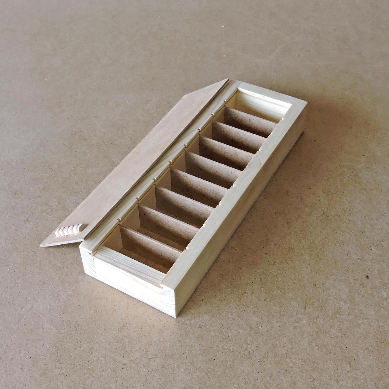 Пенал деревянный Пион 9 10х30х4 см (ПНЛ-04103004)