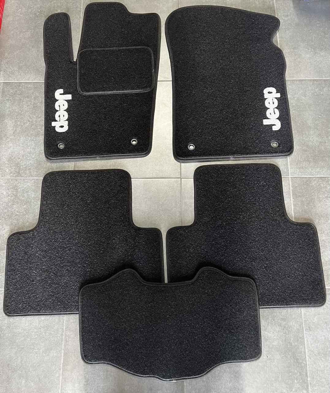Коврики автомобильные ворсовые в салон для Jeep Grand Cherokee 2010-2024 5 шт. Черный