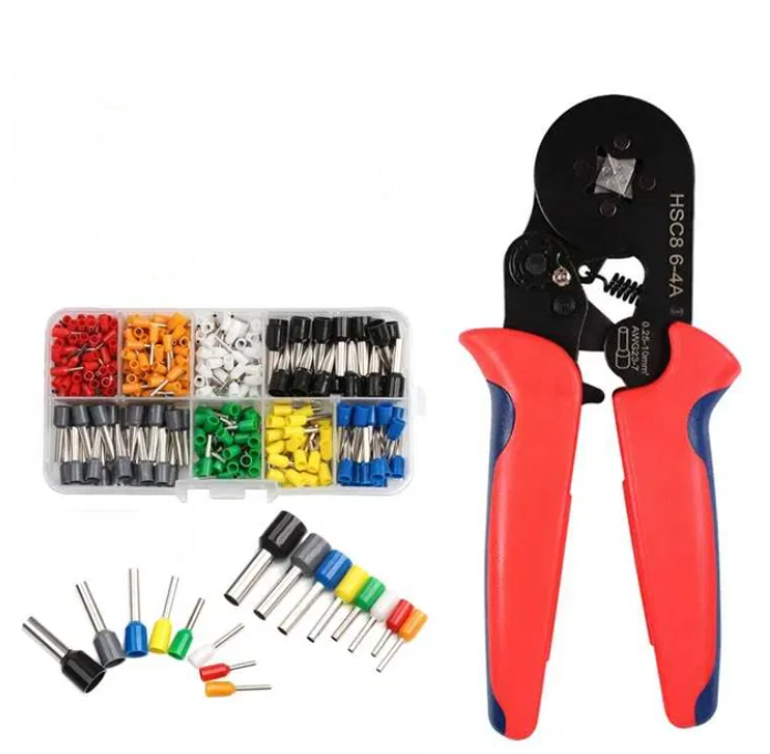 Кримпер 4 кулачка с набором наконечников 400 шт. (HSC8-4A) Кримпер 4 кулачка с набором наконечников 400 шт. (HSC8-4A)