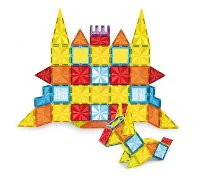 Конструктор детский магнитный 45 деталей Разноцветный