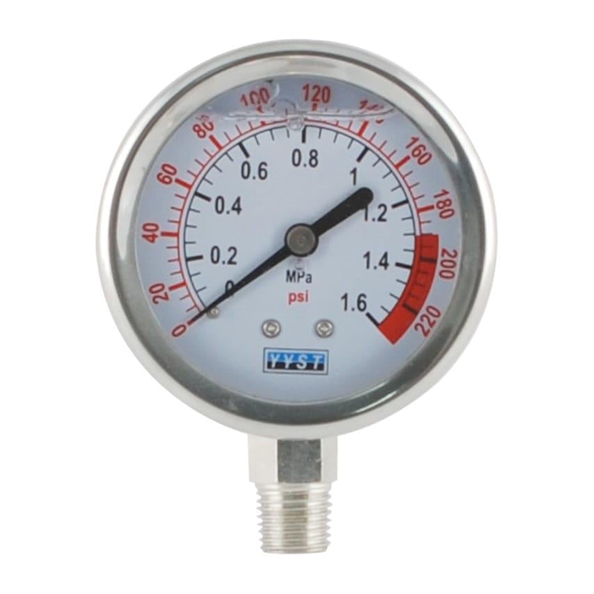 Манометр торцевой ZYIA 60 мм 16 бар PG 0-220 (RFL-1165) Манометр торцевой ZYIA 60 мм 16 бар PG 0-220 (RFL-1165)