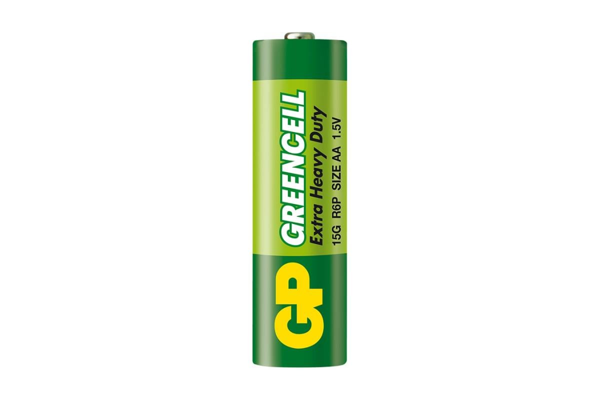 Батарейкa GP Greencell GP15G-2UE4 LR6 AA солевая 1,5 В 1 шт. (57944)