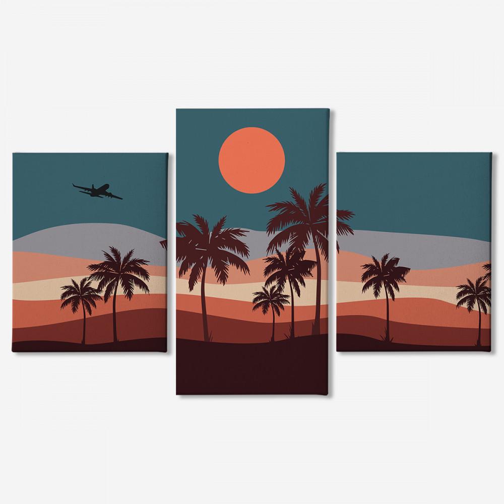 Модульная картина из трех частей Malevich Store San Andreas 96x60 см (MK322001)