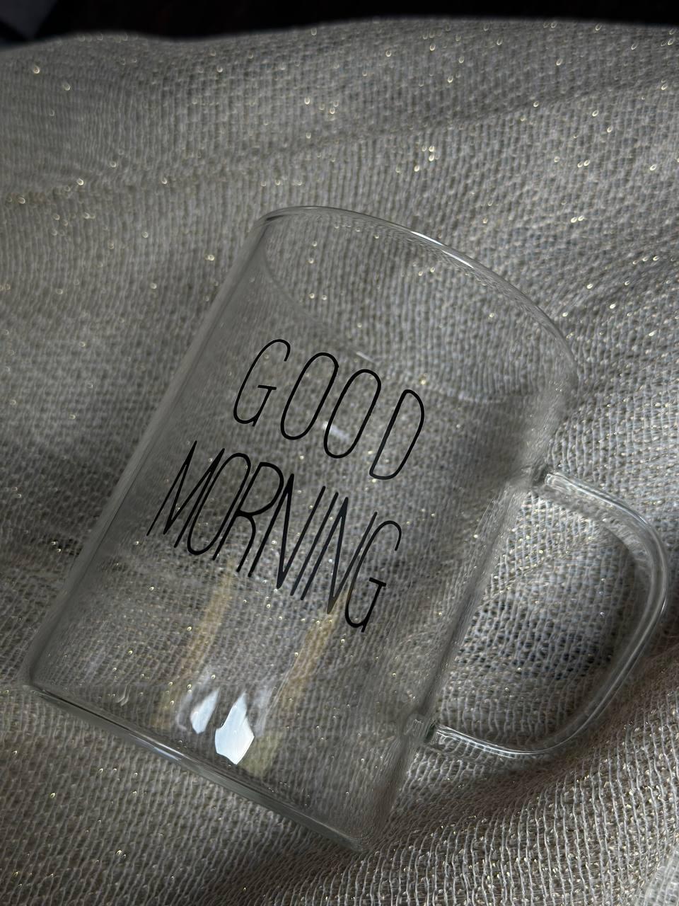 Чашка Olens Good Morning скляна 470 мл Прозорий (24974192)