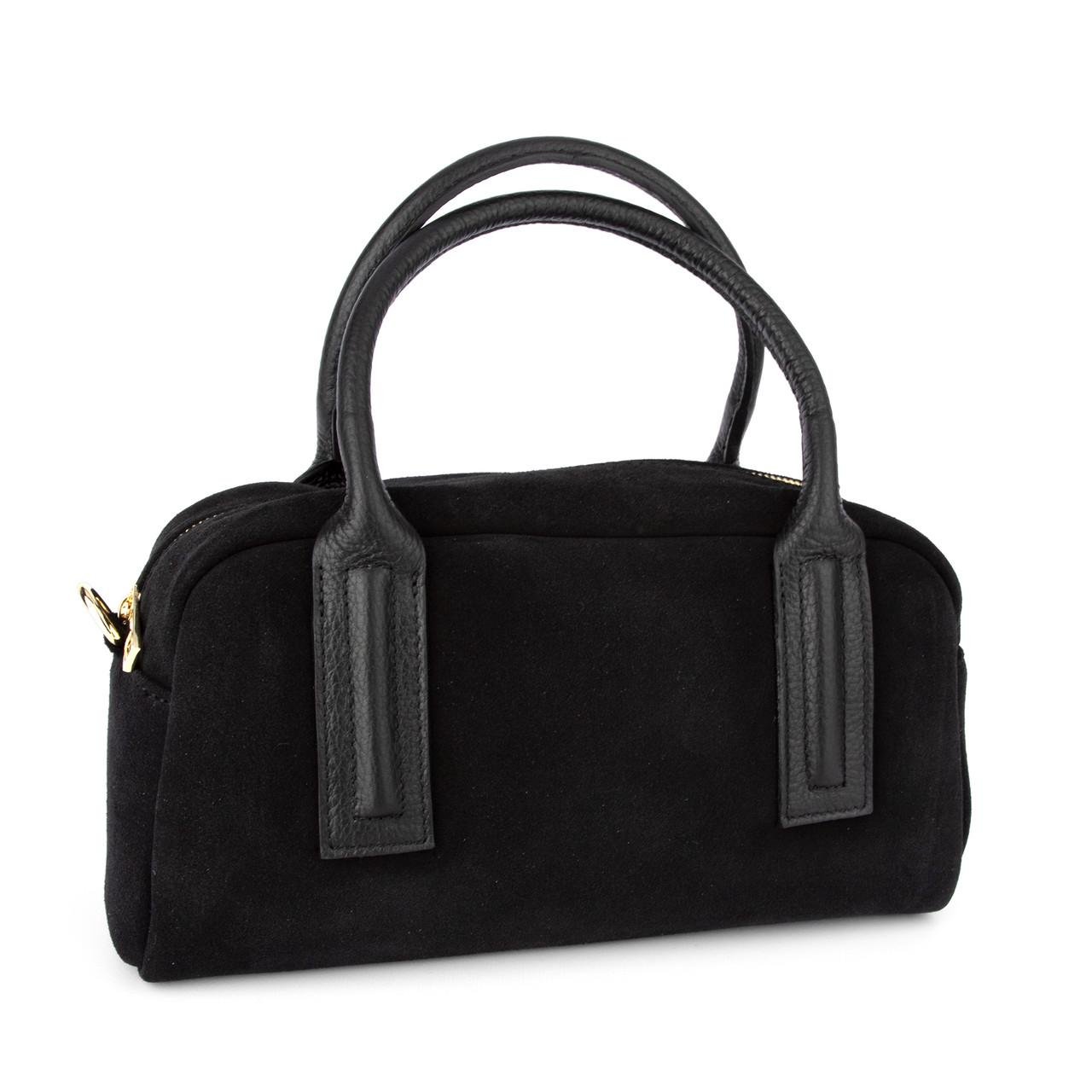 Сумка жіноча замшева Virginia Conti 03972 зі шкіряними ручками Чорний (2660943064) - фото 1 Сумка жіноча замшева Virginia Conti 03972 зі шкіряними ручками Чорний (2660943064) - фото 1