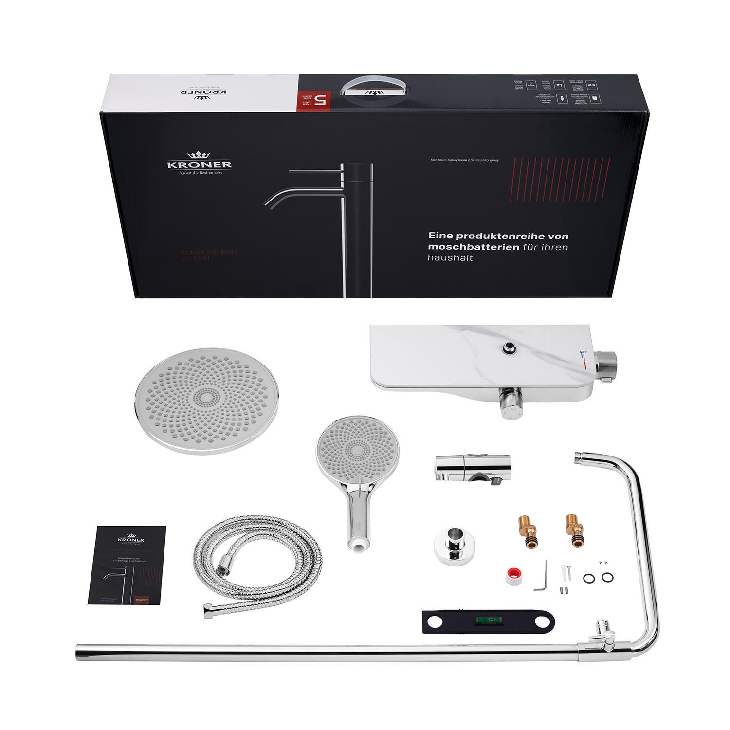 Душевая система Kroner KRP Armada W065 (CV033872) - фото 16 Душевая система Kroner KRP Armada W065 (CV033872) - фото 16