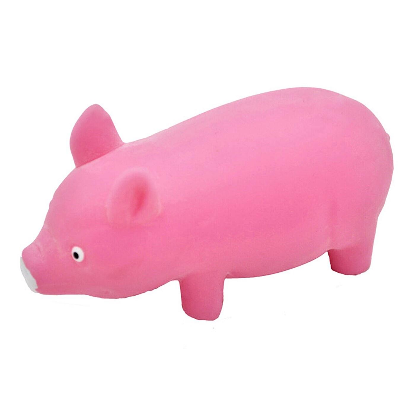 Антистресс-игрушка тянучка Свинка Сквиши мягкий силиконовый Розовый (319843273)