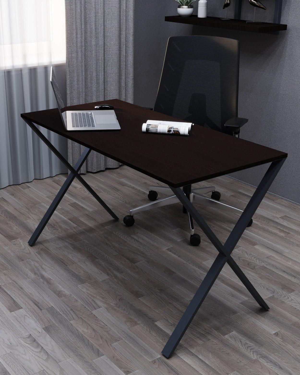 Стол письменный лофт Серия 11 металлический профиль 50х25 мм 1200х600х16 мм Дуб венге (21806506)