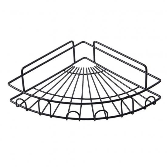 Полка в ванную угловая 23x6 см Black (127274)