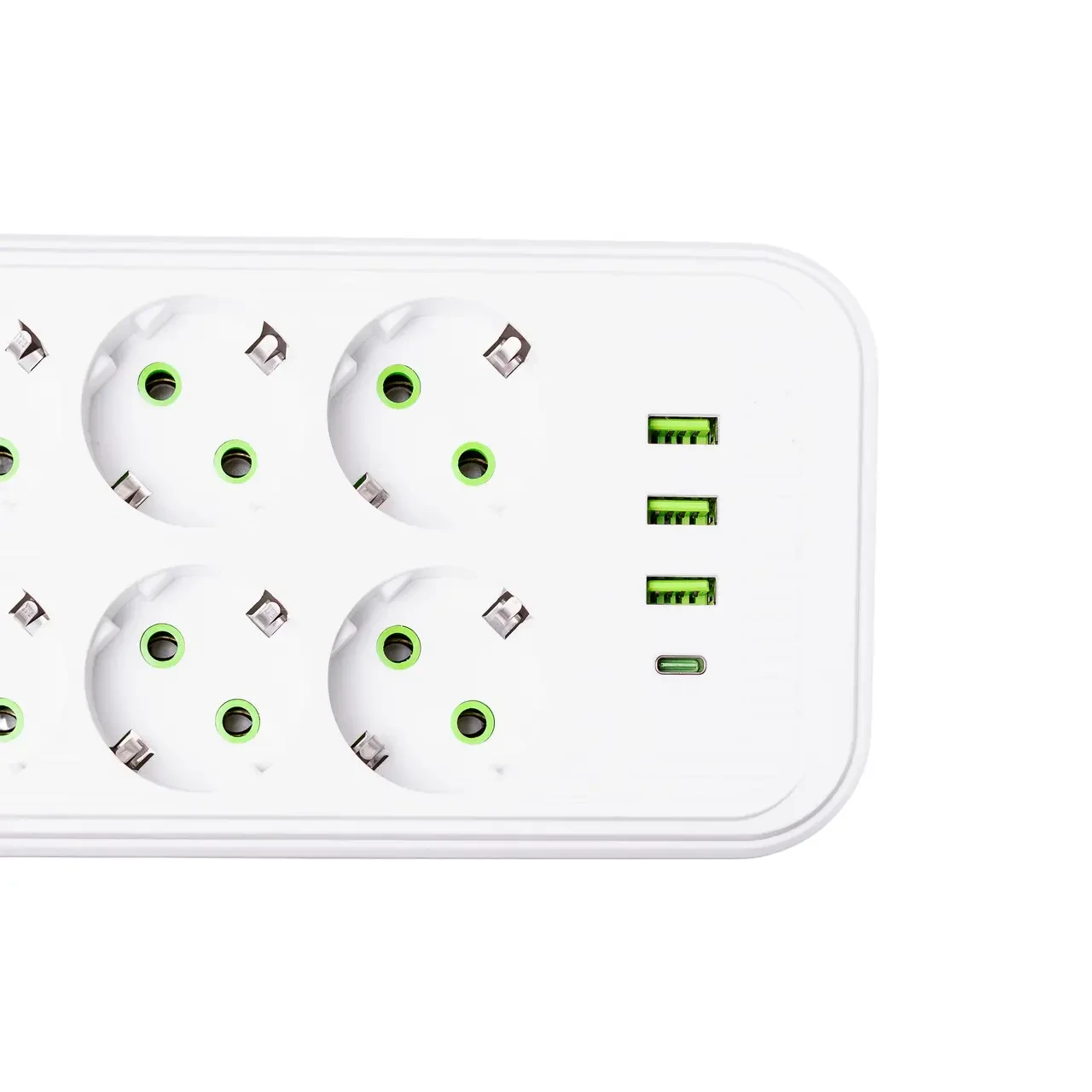 Фільтр мережевий HP-5-29 4,7 м на 8 розеток з 3 USB 1 Type-C та кнопкою відключення F20U Білий (A-034390) - фото 2 Фільтр мережевий HP-5-29 4,7 м на 8 розеток з 3 USB 1 Type-C та кнопкою відключення F20U Білий (A-034390) - фото 2