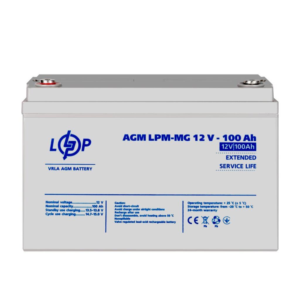 Акумулятор мультигелевий LogicPower LPM MG 12V 100 Ah (22601104) - фото 2