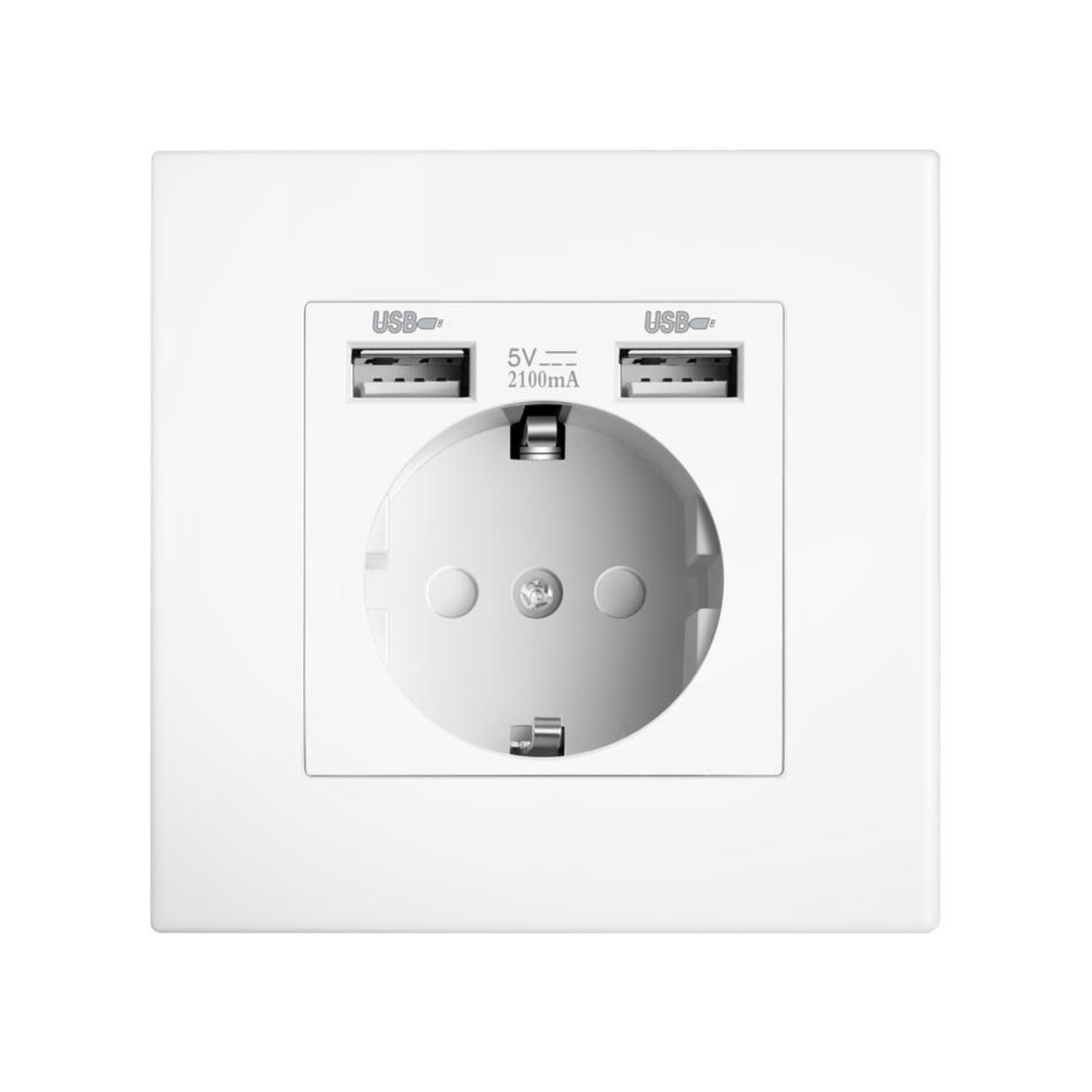 Розетка європейська 2хUSB Білий (29191391)