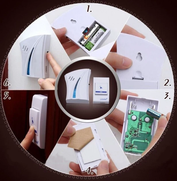 Звонок дверной LUCKARM 8610 на батарейках беспроводной Бело-голубой (17945505) - фото 3 Звонок дверной LUCKARM 8610 на батарейках беспроводной Бело-голубой (17945505) - фото 3