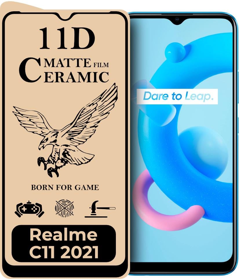 Защитная пленка керамическая Ceramic Realme C11 2021 матовая (23182)