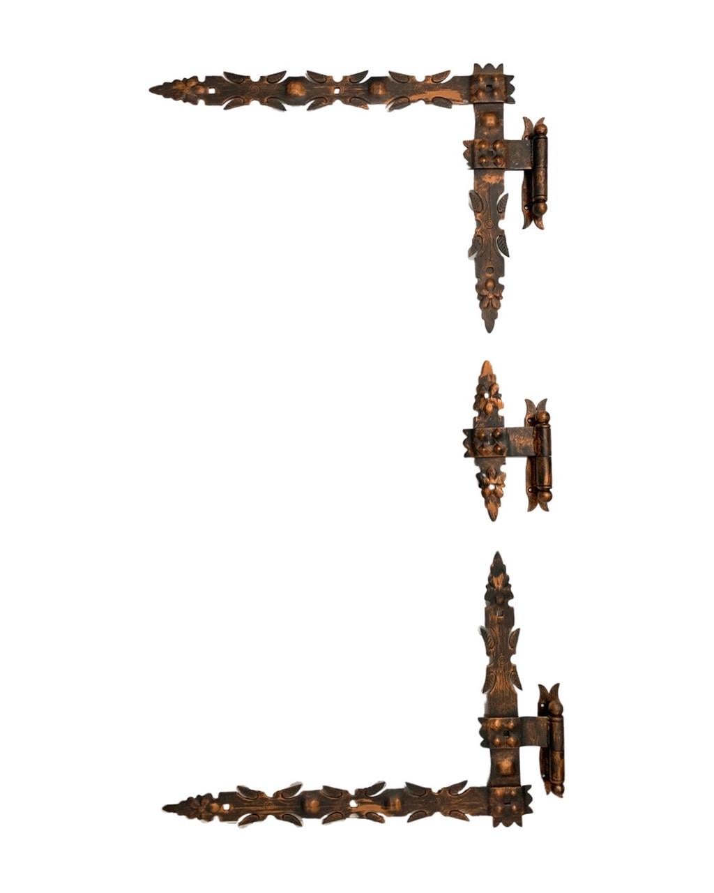 Петли под ковку фигурные 460х620 мм 3 шт. Медный (250017)