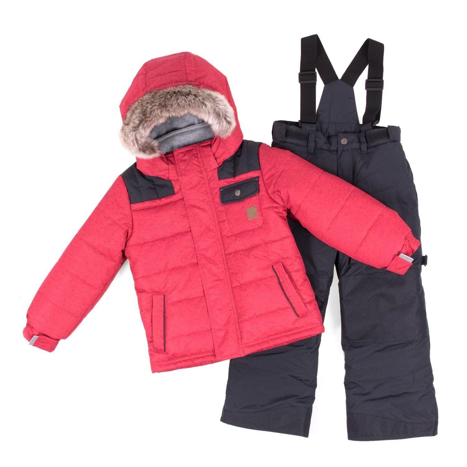 Дитячий зимовий комплект для хлопчика Peluche&Tartine F18M63EG 130-138 см Червоний (F18M63EG-Reallyred_Deepgray-8)