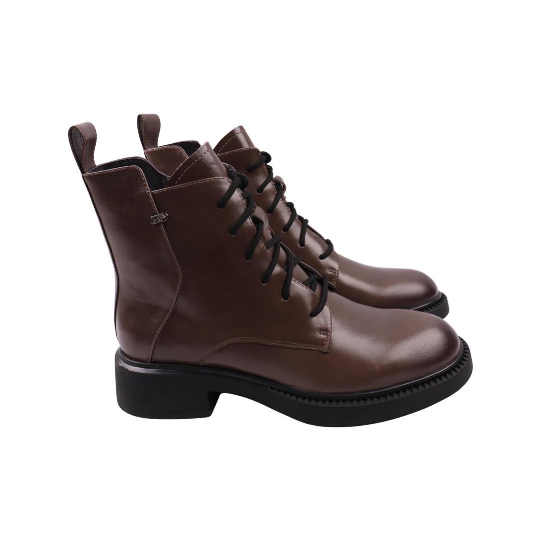 Ботинки женские Molka из кожи р. 36 Коричневый (251-22DHC)