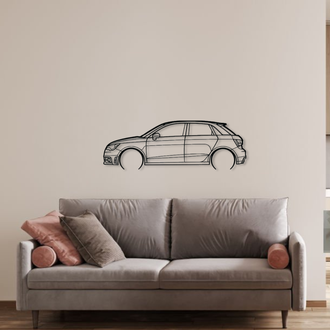 Декор на стену авто Audi A1 из металла 140 см (auto352)