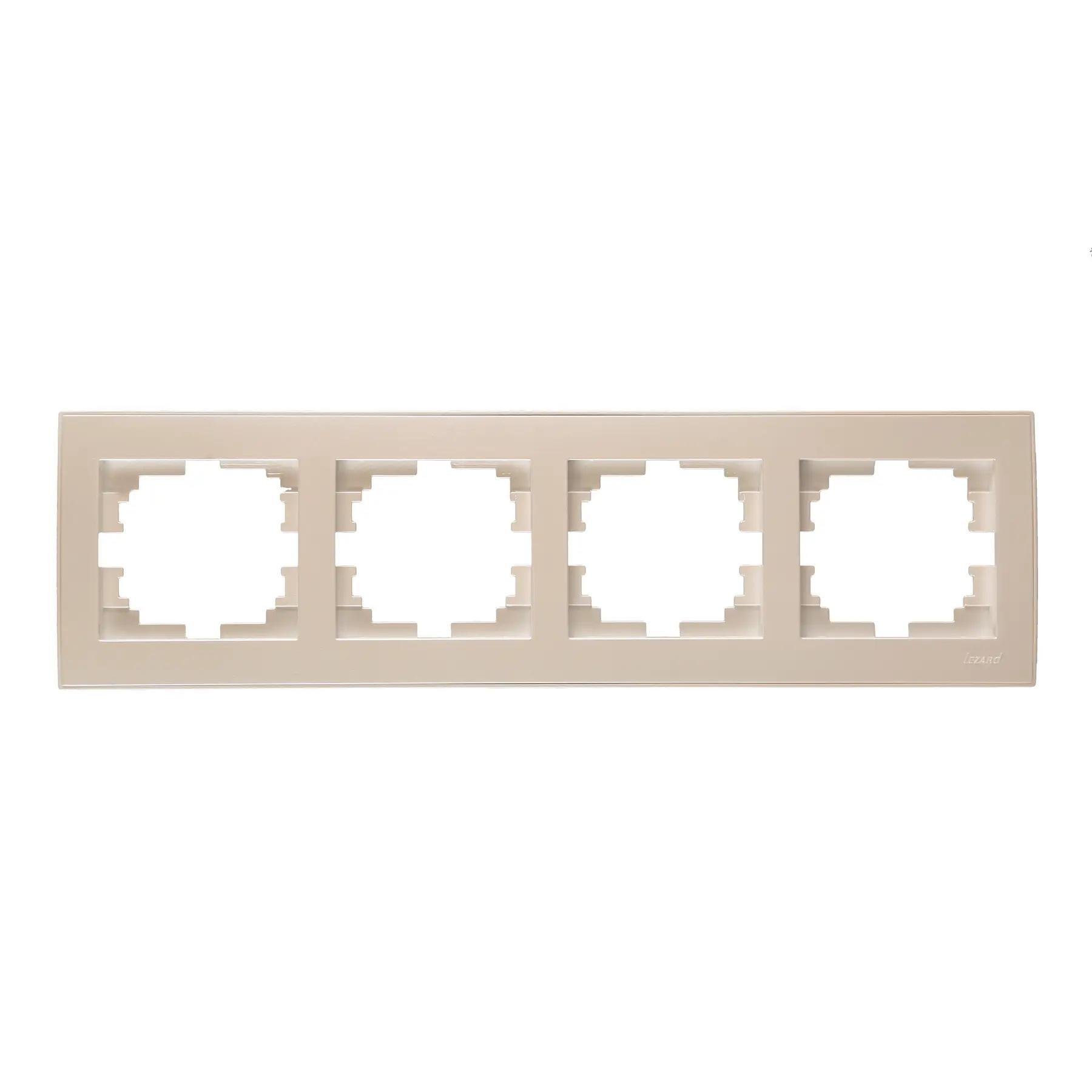 Рамка чотиримісна горизонтальна Rain Перлинний білий (703-3030-149)