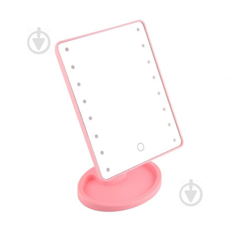 Зеркало для макияжа с подсветкой Smart Touch 16 LED Mirror Розовый (258778)