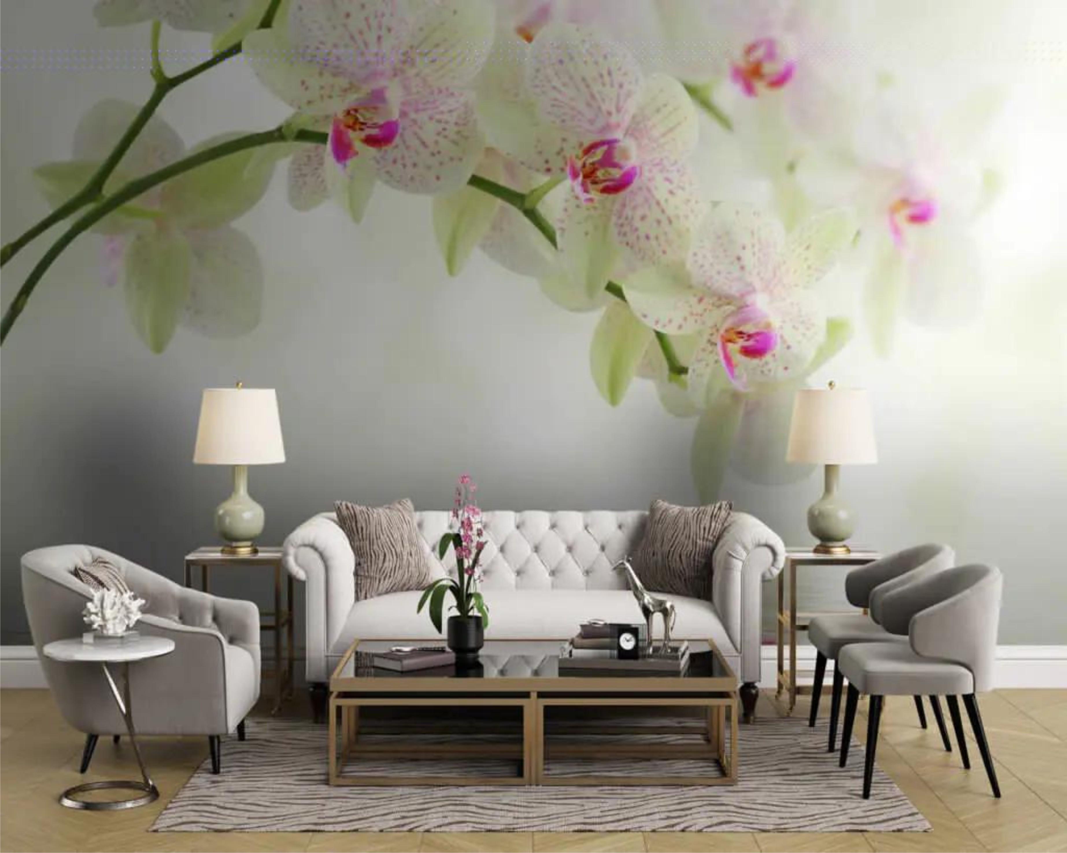 Фотообои Орхидеи Салатовый (000238)