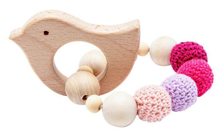 Грызунок-прорезыватель деревянный №5 Птичка (185)