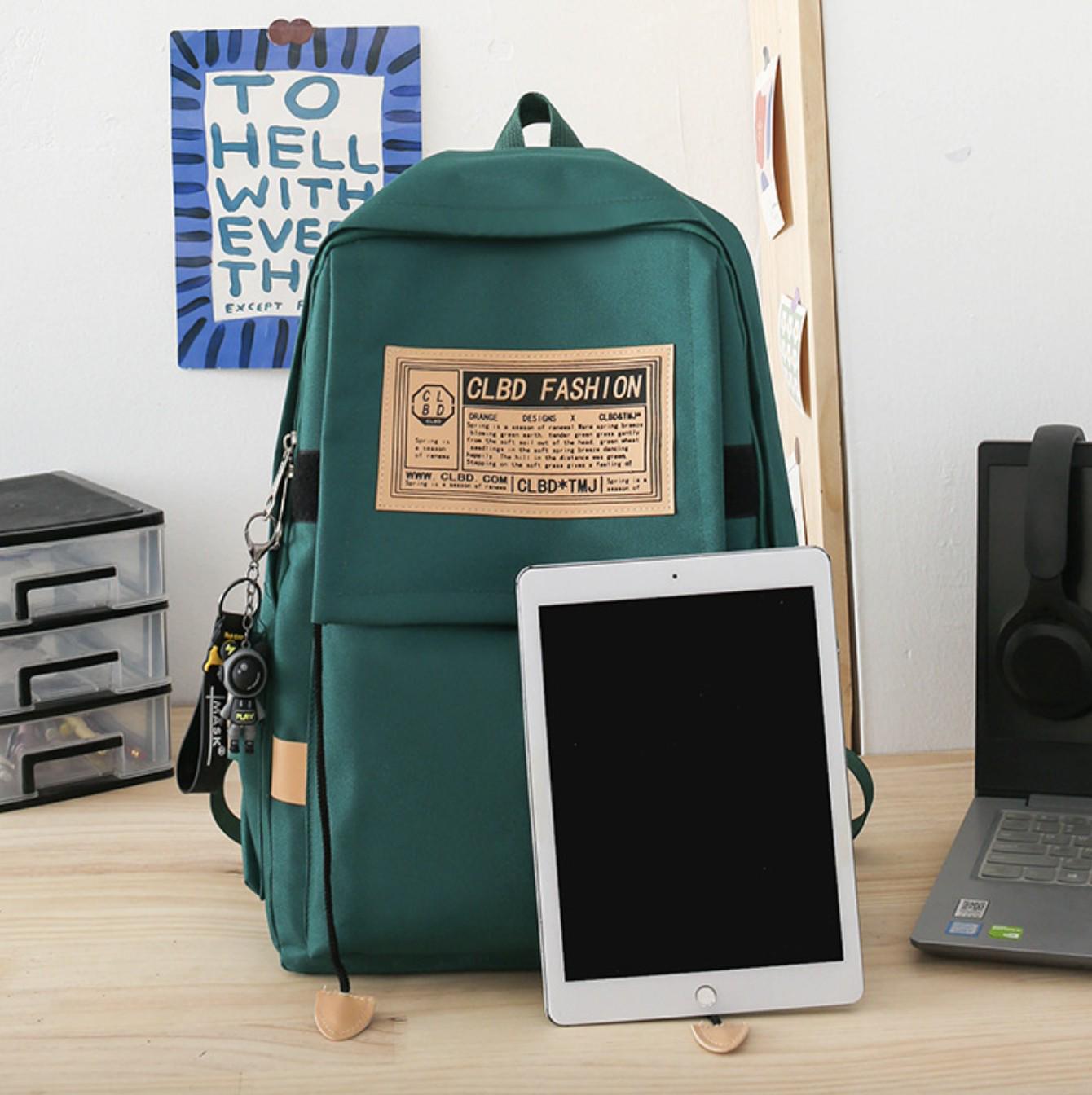 Шкільний рюкзак для дівчинки CLDB 4в1 шоппер/пенал/сумочка Зелений (DR015897) - фото 2