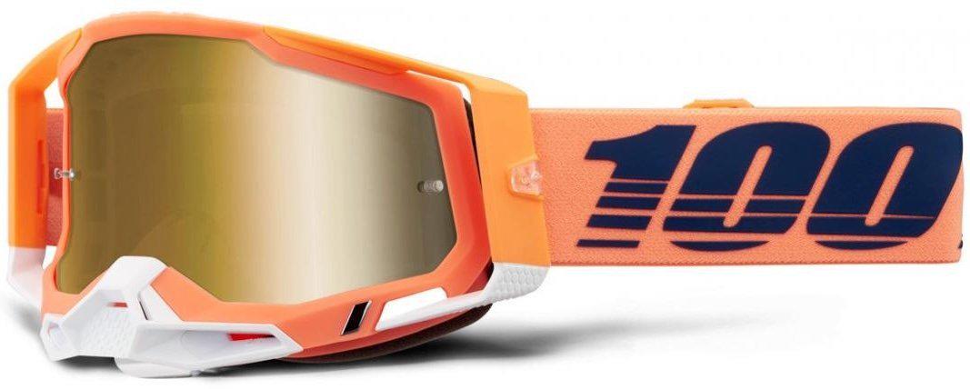Мотоочки 100% RACECRAFT 2 Goggle Coral/Mirror Gold Lens (39544)