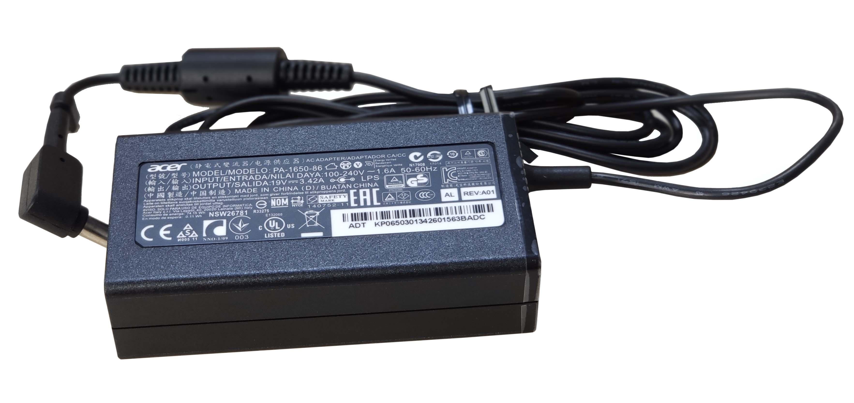 Блок питания для ноутбука Acer 65W 19V 3,42A 5,5x1,7 мм (018987)