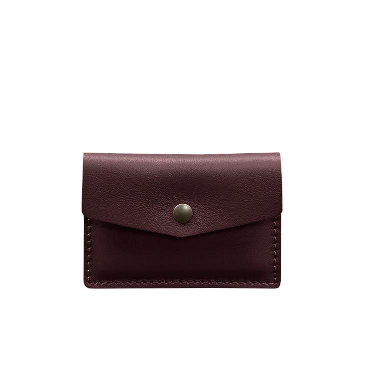 Кард-кейс кожаный 9.0 краст Бордовый (A-028151)