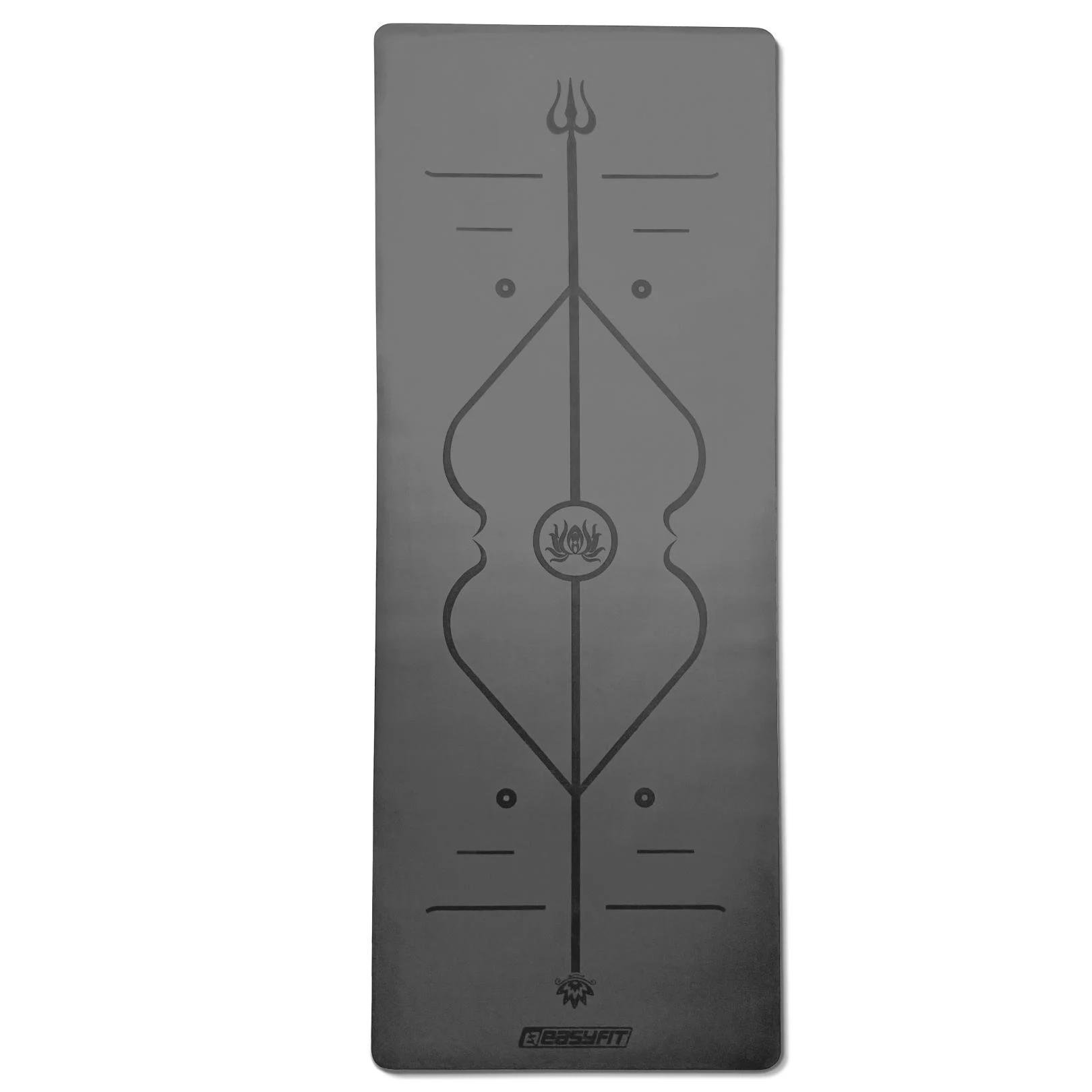 Коврик для йоги EasyFit каучук 5 мм Черный (EF-RB5BK)