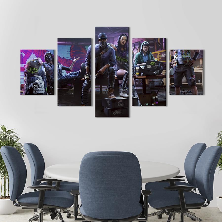 Картина на холсте Герои игры Watch Dogs 2 187x94 см (1434-52)