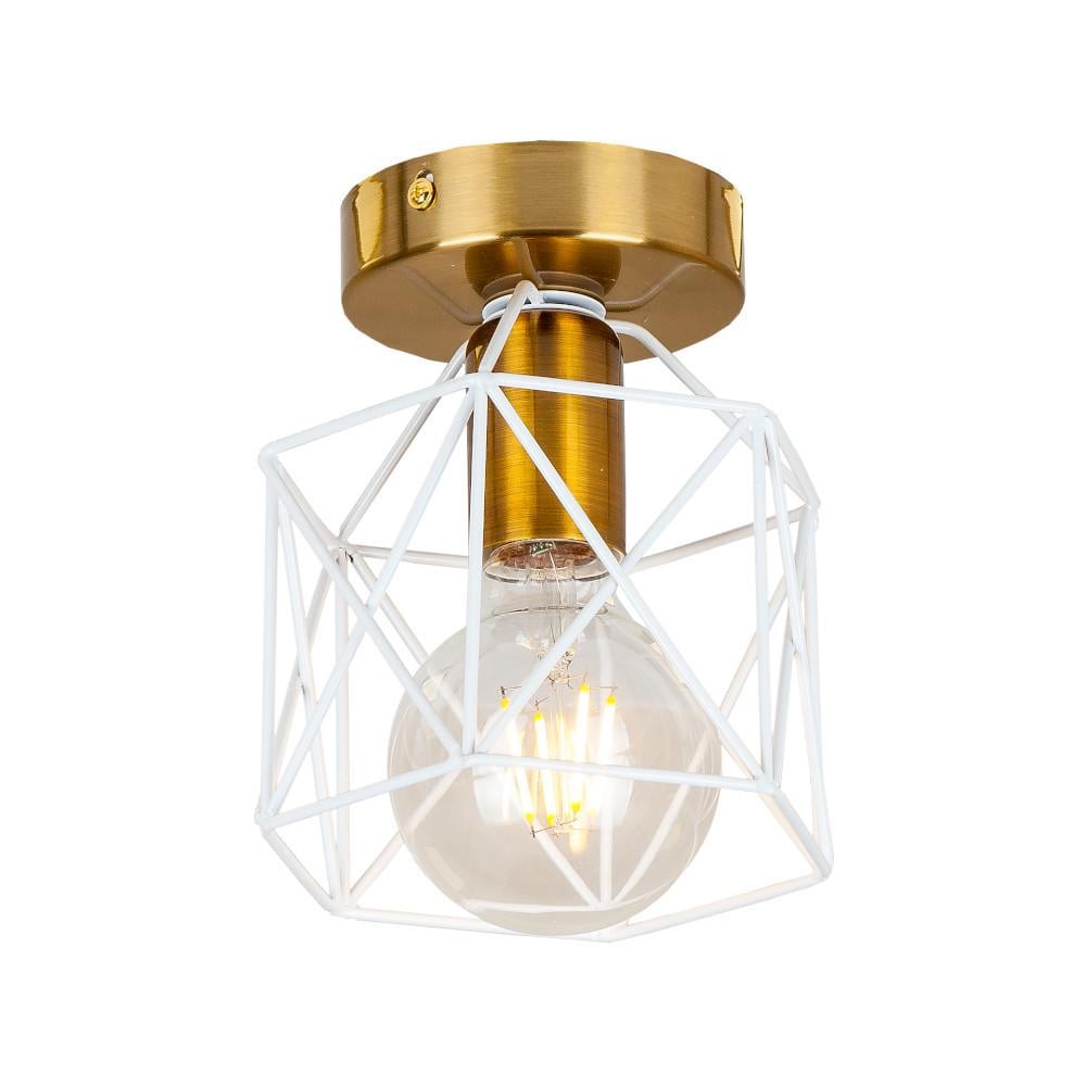 Светильник точечный с плафоном в стиле лофт 756XPR101F-1 BRZ/WH Бронза/Белый Светильник точечный с плафоном в стиле лофт 756XPR101F-1 BRZ/WH Бронза/Белый