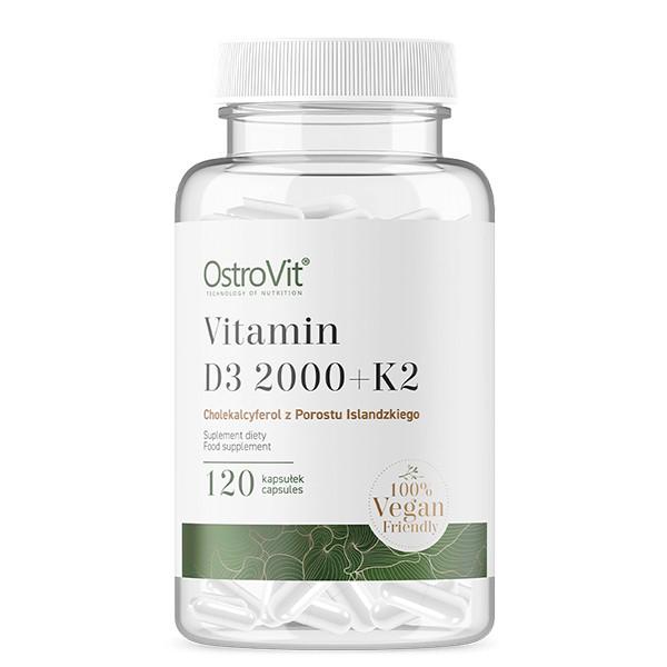 Витамины OstroVit Vitamin D3 2000 + K2 120 капсул (OSV-00350)