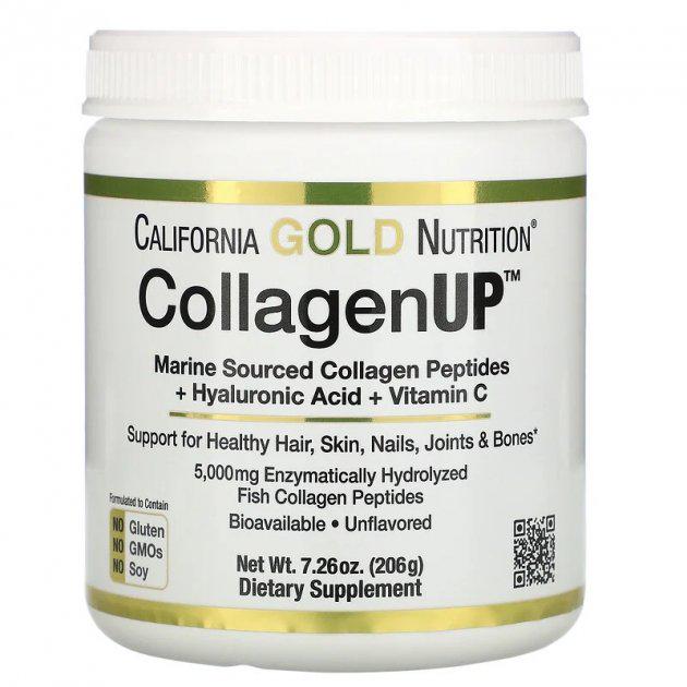 Добавка California Gold Nutrition CollagenUP без додатків 206 г (CGN-01033)