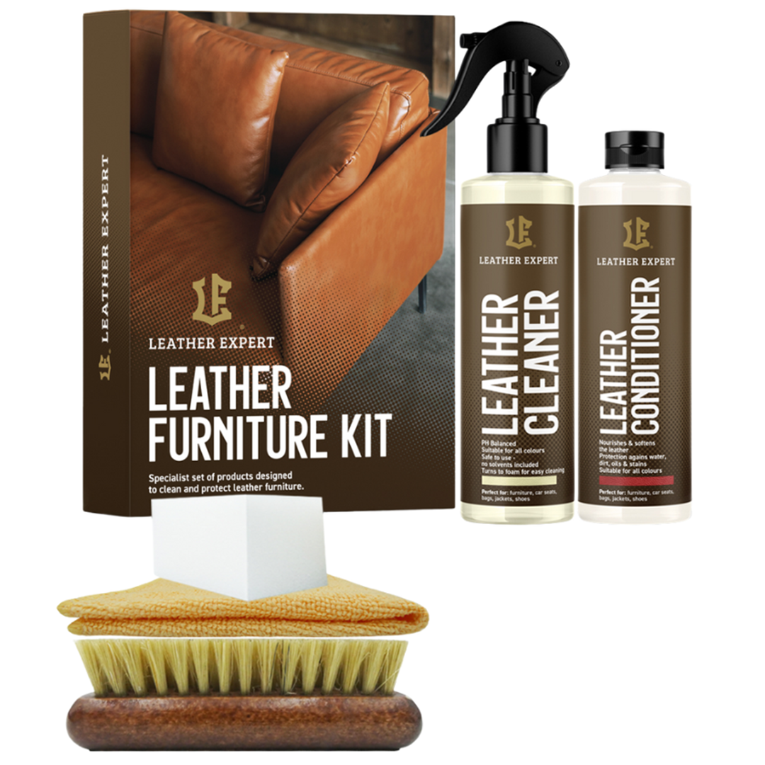 Комплект для очищення та догляду за шкіряними меблями Leather Expert Furniture Kit 2x250 мл