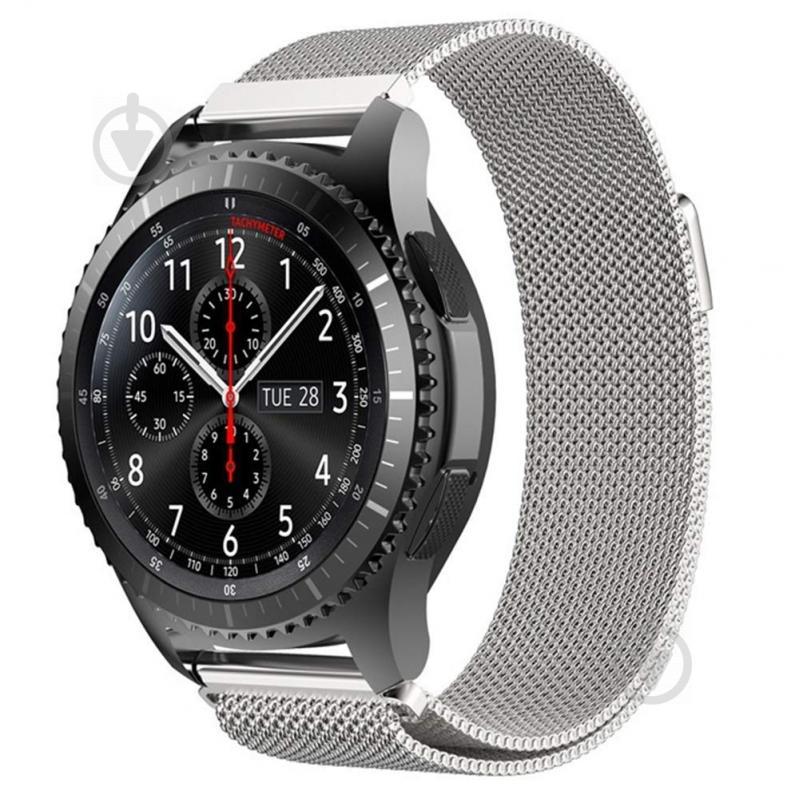 Ремешок BeWatch миланская петля для Samsung Galaxy Watch 46 мм Серебро (1020205.2)