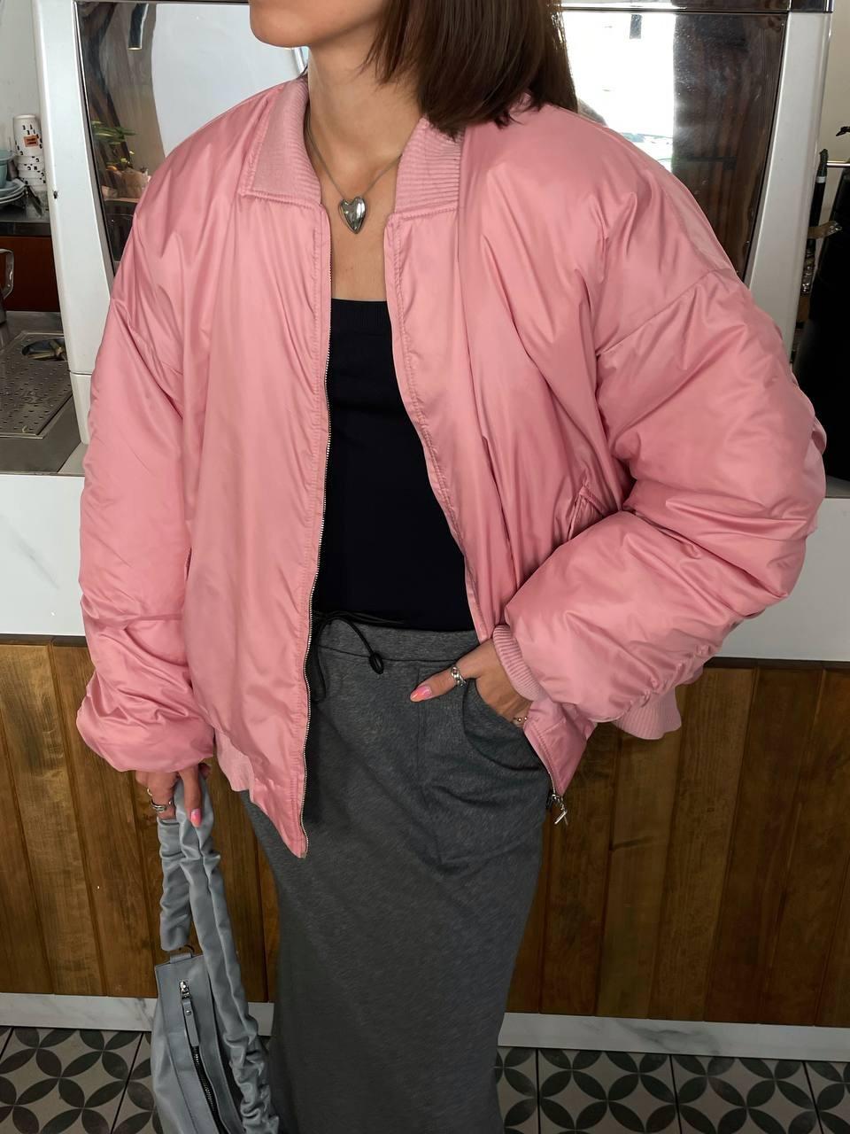 Бомбер зимній жіночий ZF Inspire 1650 L-XL Рожевий (1650-Р-L-XL) - фото 5 Бомбер зимній жіночий ZF Inspire 1650 L-XL Рожевий (1650-Р-L-XL) - фото 5