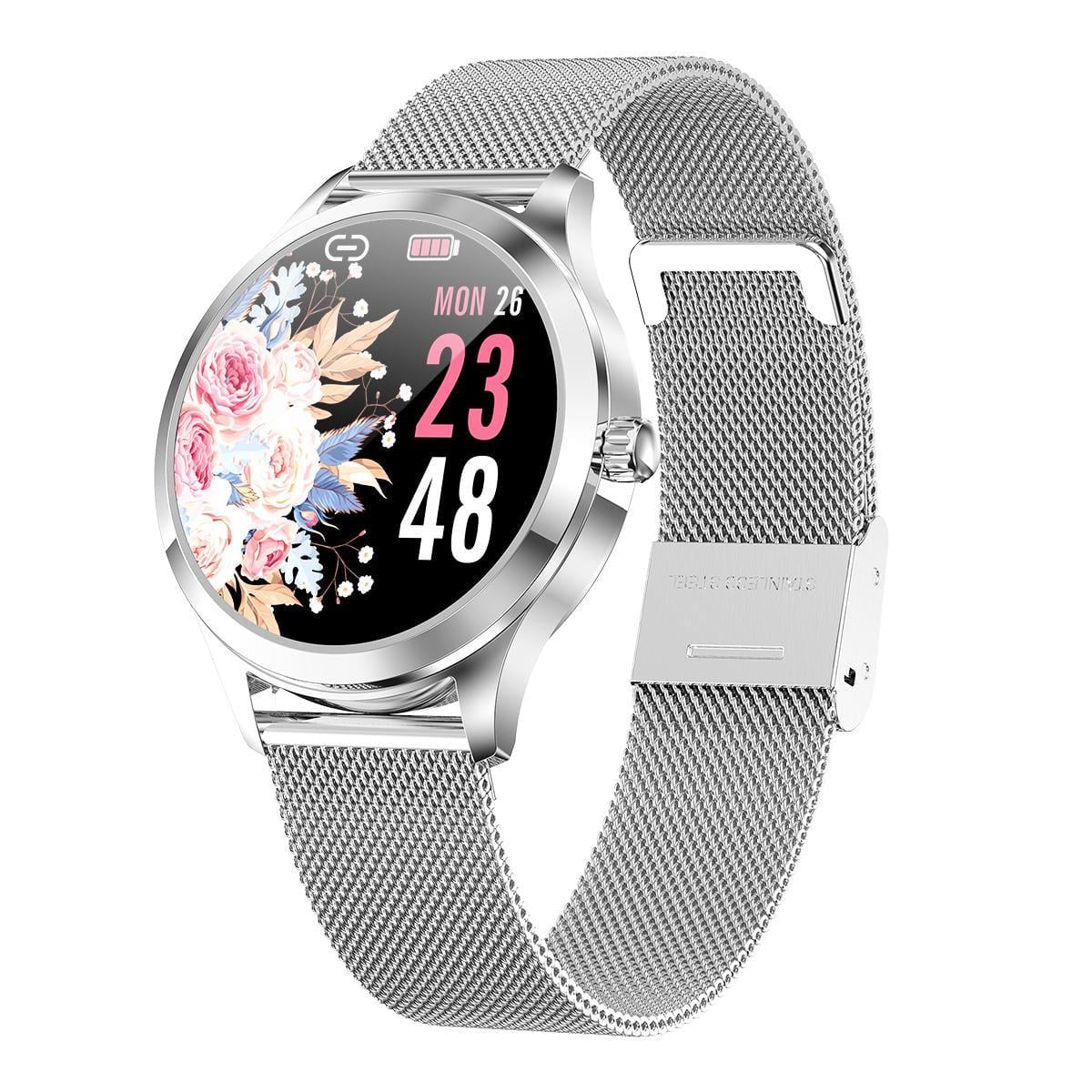 Умные часы Linwear LW07 Metal с измерением пульса и кислорода в крови Серебристый (1094)
