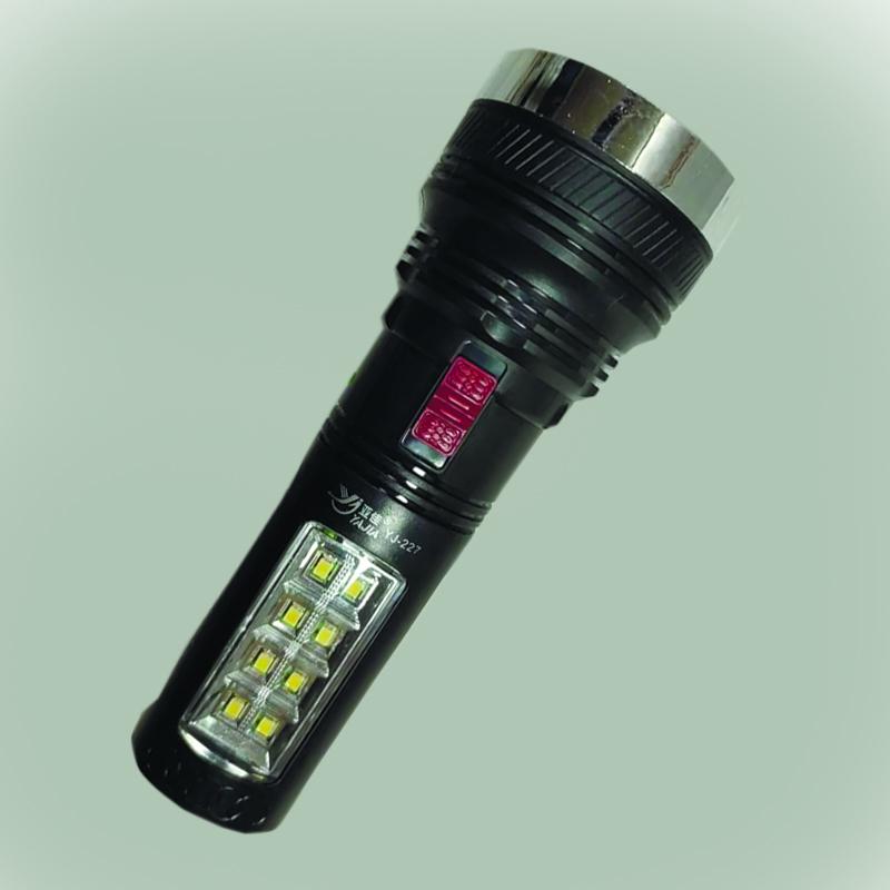 Ручний ліхтар Yajia 1W+8SMD-LED з боковою лампою Чорний (6c8ffb8b) - фото 3